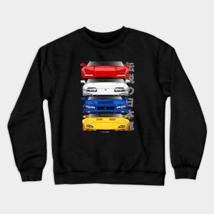 JDM Legends - Nsx, Skyline R34, Supra Mk4 & Rx-7 Crewneck Sweatshirt